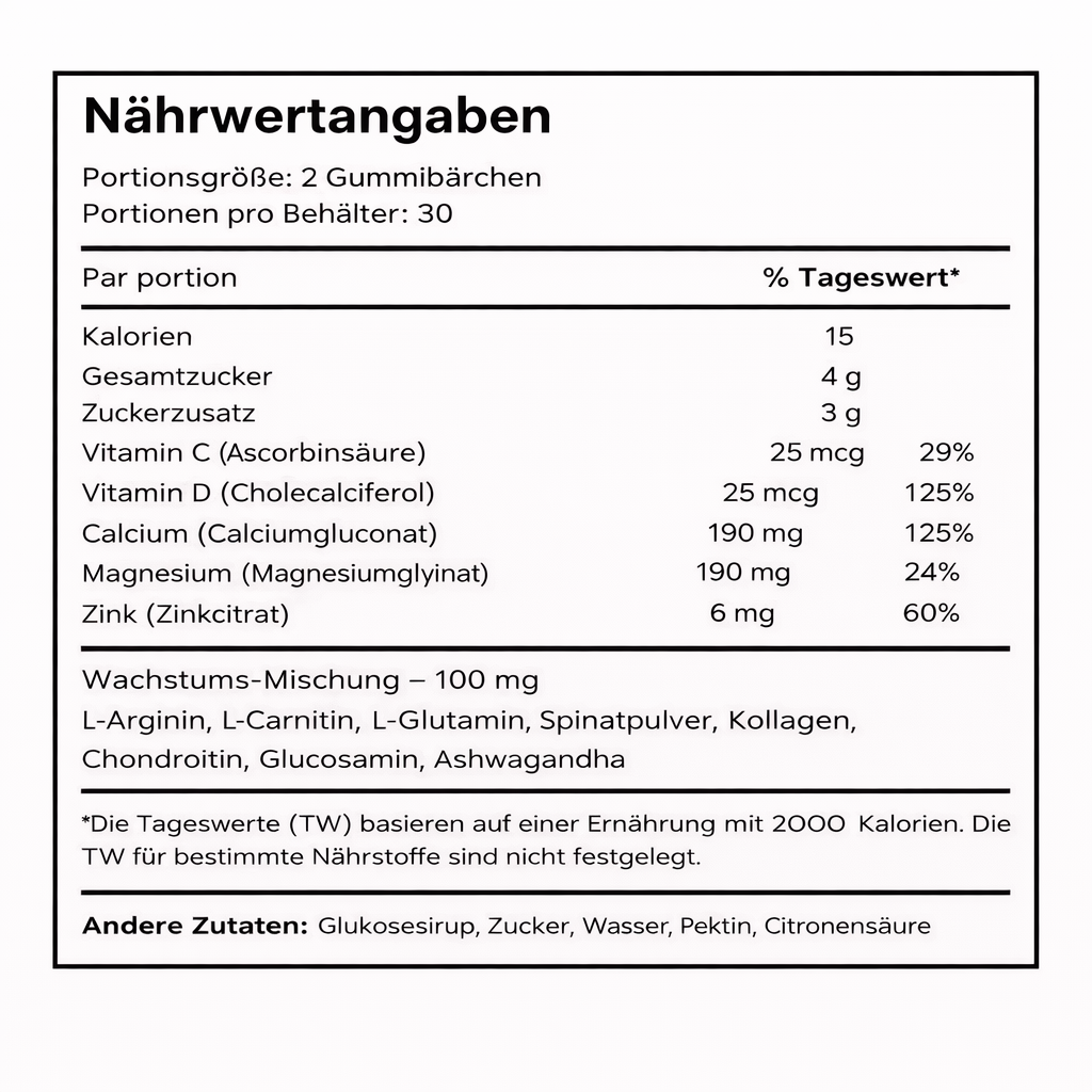 GENEUP+ Gummies: Natürliche Vitamine für gesundes Wachstum